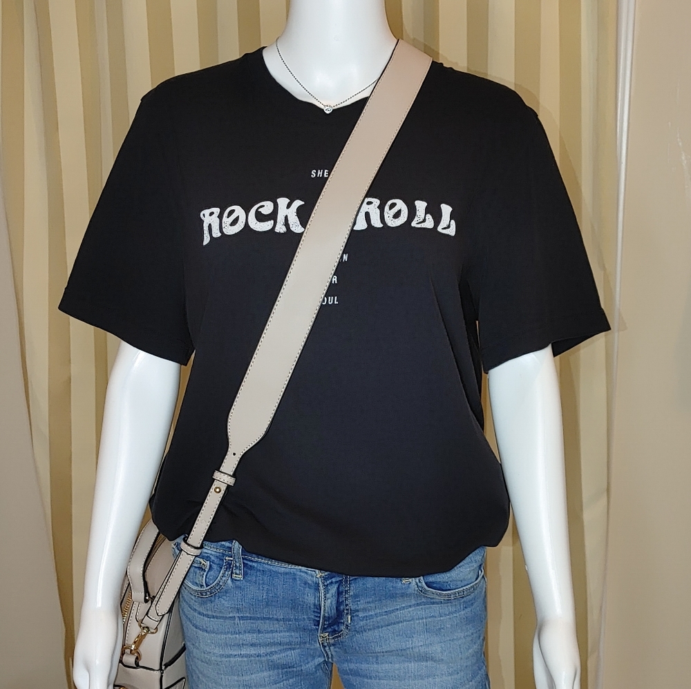 BELLA + CANVAS SUSTAINABLE NON-SHRINK ROCK N ROLL T-SHIRT, BLACK L